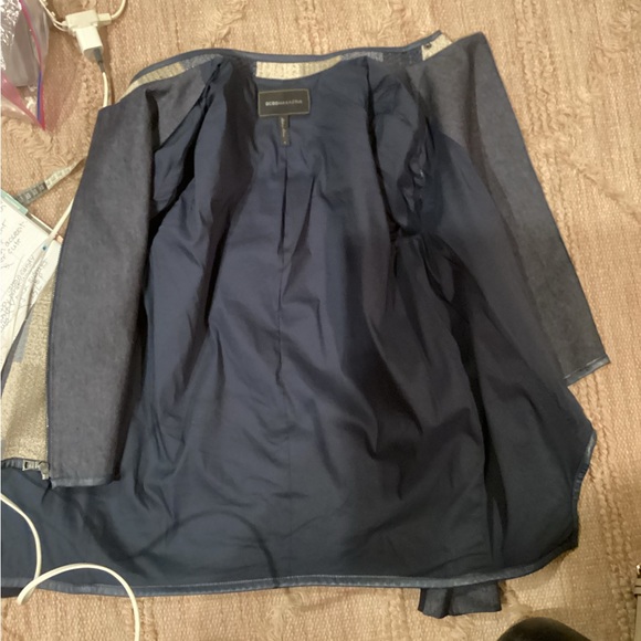 NWOT BCBG MAXAZARIA DENIM PATCHWORK JAKOB MOTO JACKET SZ. S - Picture 14 of 14